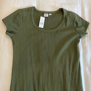 Gap midi dress in hunter green size xs — brand new!